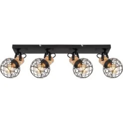 Globo Strahler Lacky 4-flammig Schwarz Matt 650 X 120 X 200 Mm -Globo Lighting 9007371423361 3749 S 04