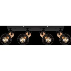 Globo Strahler Lacky 4-flammig Schwarz Matt 650 X 120 X 200 Mm -Globo Lighting 9007371423361 3749 S 05