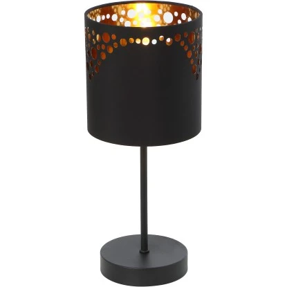 Globo Tischlampe Ingeborg 1-flammig Schwarz Matt 150 X 350 Mm 4 Globo Tischlampe Ingeborg 1-flammig Schwarz Matt 150 X 350 Mm – Bild 2