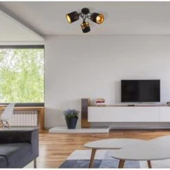 Globo Deckenleuchte Ingeborg 3-flammig Schwarz Matt 460 X 210 Mm -Globo Lighting 9007371423514 3749 AB 01