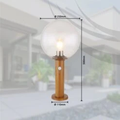 Globo Außenleuchte Mit Bewegungsmelder Ossy 1-flammig Holzoptik 250 X 500 Mm -Globo Lighting 9007371423583 3749 S 07
