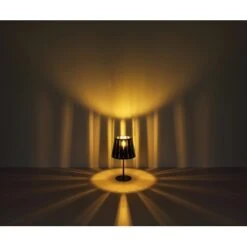 Globo Tischlampe Luna 1-flammig Schwarz Matt 250 X 450 Mm -Globo Lighting 9007371423927 3749 S 07