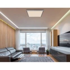 Globo LED-Deckenleuchte Jessy 1-flammig Schwarz Matt 600 X 600 X 80 Mm