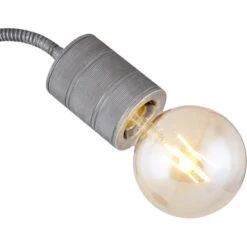 Globo Tischlampe Freddy 1-flammig Silber 260 X 140 X 590 Mm -Globo Lighting 9007371424498 3749 CU 01