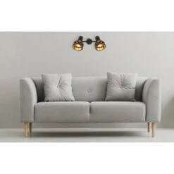 Globo Strahler Blanca 2-flammig Schwarz 300 X180 Mm