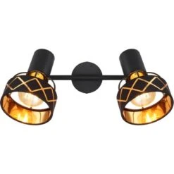 Globo Strahler Blanca 2-flammig Schwarz 300 X180 Mm -Globo Lighting 9007371425518 3749 S 07