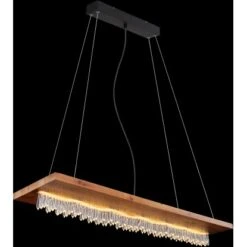 Globo LED-Pendelleuchte Edeltraud 1-flammig Schwarz 1000 X 250 X 1450 Mm -Globo Lighting 9007371425594 3749 S 02