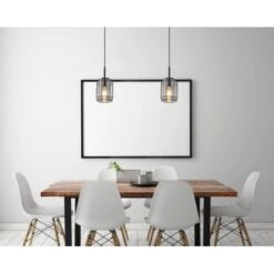 Globo Pendelleuchte Kammi 1-flammig Schwarz Matt-Rauchfarben 130 X 1200 Mm