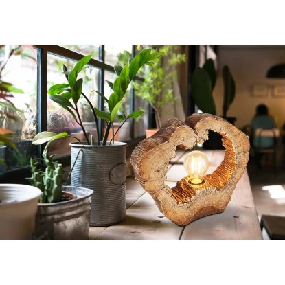 Globo Tischlampe Vinzenz 1-flammig Holzoptik 305 X 85 X 255 Mm 3 Globo Tischlampe Vinzenz 1-flammig Holzoptik 305 X 85 X 255 Mm