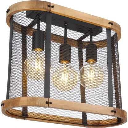 Globo Deckenleuchte Jeanie 3-flammig Schwarz Matt 450 X 200 X 380 Mm 4 Globo Deckenleuchte Jeanie 3-flammig Schwarz Matt 450 X 200 X 380 Mm – Bild 2