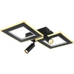 Globo LED-Deckenleuchte Marian 2-flammig Schwarz Matt 540 X 410 X 115 Mm -Globo Lighting 9007371426829 3749 S 05