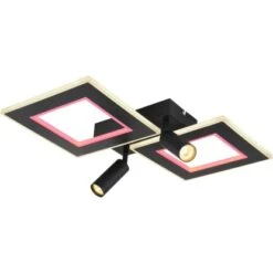 Globo LED-Deckenleuchte Marian 2-flammig Schwarz Matt 540 X 410 X 115 Mm -Globo Lighting 9007371426829 3749 S 07