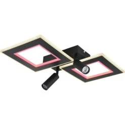 Globo LED-Deckenleuchte Marian 2-flammig Schwarz Matt 540 X 410 X 115 Mm -Globo Lighting 9007371426829 3749 S 10