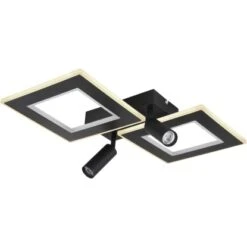 Globo LED-Deckenleuchte Marian 2-flammig Schwarz Matt 540 X 410 X 115 Mm -Globo Lighting 9007371426829 3749 S 19