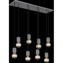 Globo Pendelleuchte Freddy 8-flammig Silber 940 X 240 X 1200 Mm -Globo Lighting 9007371427482 3749 S 02
