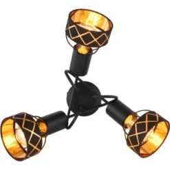 Globo Deckenleuchte Blanca 3-flammig Schwarz 460 X 235 Mm -Globo Lighting 9007371428519 3749 S 05