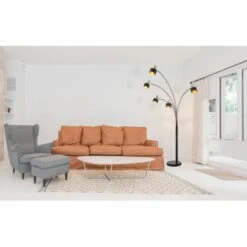 Globo Stehlampe Swinni 5-flammig Schwarz 900 X 1200 X 2100 Mm