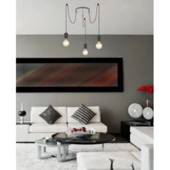 Globo Pendelleuchte Joseba 3-flammig Schwarz Matt 350 X 1600 Mm 11 Globo Pendelleuchte Joseba 3-flammig Schwarz Matt 350 X 1600 Mm -Globo Lighting 9007371429141 3749 AB 02