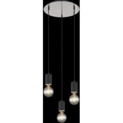 Globo Pendelleuchte Joseba 3-flammig Schwarz Matt 350 X 1600 Mm 15 Globo Pendelleuchte Joseba 3-flammig Schwarz Matt 350 X 1600 Mm -Globo Lighting 9007371429141 3749 S 02