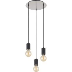 Globo Pendelleuchte Joseba 3-flammig Schwarz Matt 350 X 1600 Mm 14 Globo Pendelleuchte Joseba 3-flammig Schwarz Matt 350 X 1600 Mm -Globo Lighting 9007371429141 3749 S 03