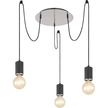 Globo Pendelleuchte Joseba 3-flammig Schwarz Matt 350 X 1600 Mm 9 Globo Pendelleuchte Joseba 3-flammig Schwarz Matt 350 X 1600 Mm – Bild 7