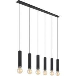 Globo Pendelleuchte Marion 6-flammig Schwarz Matt 1450 X 100 X 1200 Mm -Globo Lighting 9007371429233 3749 S 03