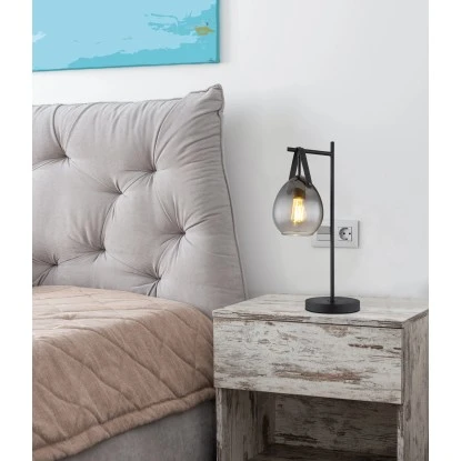 Globo Tischlampe Diethild 1-flammig Schwarz Matt 280 X 165 X 520 Mm 3 Globo Tischlampe Diethild 1-flammig Schwarz Matt 280 X 165 X 520 Mm