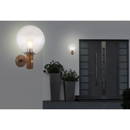 Globo Außenleuchte Mit Bewegungsmelder Ossy 1-flammig Holzoptik 250 X 370 Mm 3 Globo Außenleuchte Mit Bewegungsmelder Ossy 1-flammig Holzoptik 250 X 370 Mm