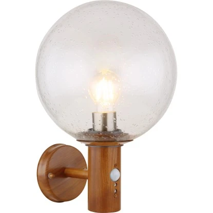Globo Außenleuchte Mit Bewegungsmelder Ossy 1-flammig Holzoptik 250 X 370 Mm 4 Globo Außenleuchte Mit Bewegungsmelder Ossy 1-flammig Holzoptik 250 X 370 Mm – Bild 2