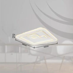 Globo LED-Deckenleuchte Valeria 1-flammig Weiß 466 X 466 X 74 Mm -Globo Lighting 9007371429615 3749 S 12