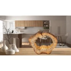 Globo LED-Tischlampe Vinzenz 1-flammig Holzoptik 305 X 85 X 255 Mm