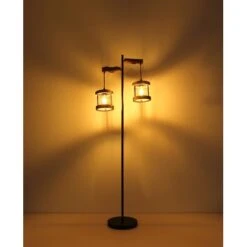 Globo Stehlampe Jeanie 2-flammig Schwarz Matt 610 X 240 X 1500 Mm 19 Globo Stehlampe Jeanie 2-flammig Schwarz Matt 610 X 240 X 1500 Mm -Globo Lighting 9007371429769 3749 S 06