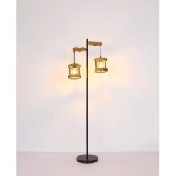 Globo Stehlampe Jeanie 2-flammig Schwarz Matt 610 X 240 X 1500 Mm 20 Globo Stehlampe Jeanie 2-flammig Schwarz Matt 610 X 240 X 1500 Mm -Globo Lighting 9007371429769 3749 S 07