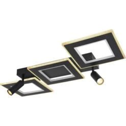 Globo LED-Deckenleuchte Marian 2-flammig Schwarz Matt 820 X 560 X 115 Mm -Globo Lighting 9007371429820 3749 S 14