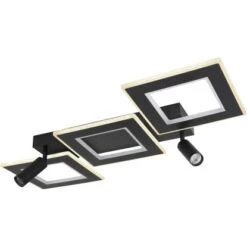 Globo LED-Deckenleuchte Marian 2-flammig Schwarz Matt 820 X 560 X 115 Mm -Globo Lighting 9007371429820 3749 S 19