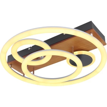 Globo LED-Deckenleuchte Darryl 1-flammig Schwarz 480 X 110 Mm 8 Globo LED-Deckenleuchte Darryl 1-flammig Schwarz 480 X 110 Mm – Bild 6