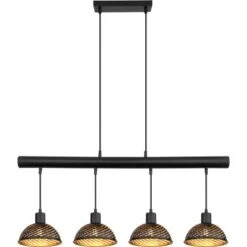 Globo Pendelleuchte Lenna 4-flammig Schwarz Matt 910 X 185 X 1200 Mm -Globo Lighting 9007371430406 3749 S 04