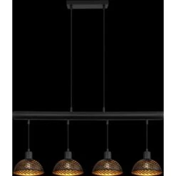 Globo Pendelleuchte Lenna 4-flammig Schwarz Matt 910 X 185 X 1200 Mm -Globo Lighting 9007371430406 3749 S 05