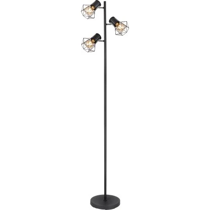 Globo Stehlampe Priska 3-flammig Schwarz Matt 305 X 250 X 1610 Mm 4 Globo Stehlampe Priska 3-flammig Schwarz Matt 305 X 250 X 1610 Mm – Bild 2