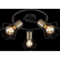 Globo Strahler Priska 3-flammig Schwarz Matt 285 X 190 Mm -Globo Lighting 9007371430642 3749 S 02