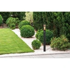 Globo Außenleuchte Mit Bewegungsmelder Boston 1-flg. Schwarz-Rauchf. 12,7x110 Cm