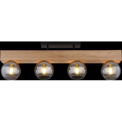 Globo Deckenleuchte Moitas 4-flammig Schwarz Matt-Rauchfarben 900 X 150 X 280 Mm 8 Globo Deckenleuchte Moitas 4-flammig Schwarz Matt-Rauchfarben 900 X 150 X 280 Mm – Bild 6