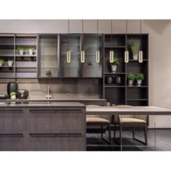 Globo Pendelleuchte Robby 6-flammig Schwarz Matt 1150 X 60 X 1200 Mm