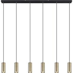 Globo Pendelleuchte Robby 6-flammig Schwarz Matt 1150 X 60 X 1200 Mm -Globo Lighting 9007371431007 3749 S 03