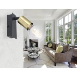 Globo Strahler Liliana 1-flammig Schwarz Matt 60 X 120 Mm