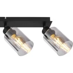 Globo Strahler Hadera 4-flammig Schwarz Matt-Rauchfarben 670 X 90 X 215 Mm -Globo Lighting 9007371431229 3749 CU 01