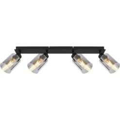 Globo Strahler Hadera 4-flammig Schwarz Matt-Rauchfarben 670 X 90 X 215 Mm -Globo Lighting 9007371431229 3749 S 04