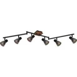 Globo Strahler Claude 6-flammig Dunkelbraun-Rauchfarben 1450 X 110 X 210 Mm -Globo Lighting 9007371431335 3749 S 04