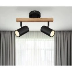 Globo Strahler Herti 2-flammig Dunkelbraun 310 X 100 X 195 Mm