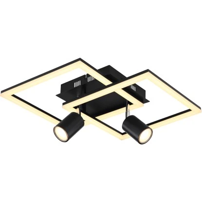 Globo LED-Deckenleuchte 3-flammig Schwarz Matt 420 X 420 X 190 Mm 4 Globo LED-Deckenleuchte 3-flammig Schwarz Matt 420 X 420 X 190 Mm – Bild 2